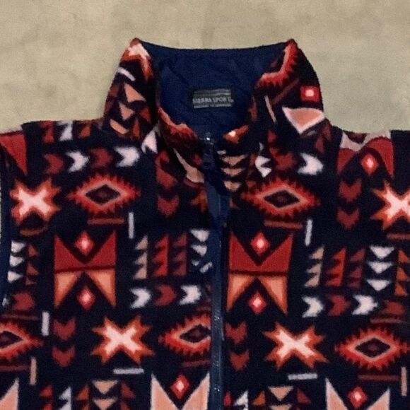 EUC Vintage Sierra Sport Reversible Vest Fleece Lined Full Zip - Picture 9 of 11